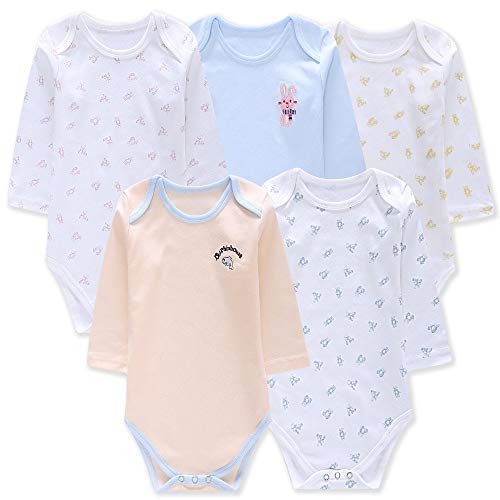 Dolphin House Unisex Baby Bodysuits, Cotton Long-Sleeve Onesies