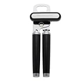 KitchenAid Classic Multifunction Can Opener and Bottle Opener Easy to Use, Razor Sharp Stainless Steel Cutting Wheel, Soft Ergonomic Handles, Black