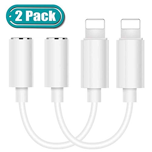 [Apple MFi Certified]IPhone Headphone Adapter Jack Lightning to 3.5mm Cord Dongle Aux Cable Earphones/Headphone Converter Accessories Compatible with iPhone 11/ Xs Max/XR/X/8/8 Plus/7/7 Plus/ipad/iPod