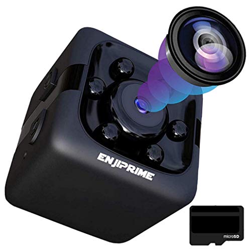 Spy Hidden Camera Nanny Cam - with 16 GB SD Card Mini Wireless Cop Cam Action Cameras for Indoor or Outdoor, Home Office or Car Video Recorder HD Recording and Night