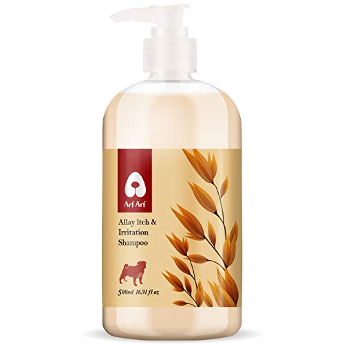 Book Cover Arf Arf Allay ltch & Irritation Oatmeal Dog Shampoo for Problem Skin - Natural Dog Shampoo for Smelly Dogs - Tearless Formula for Your Dog's Comfort (16.91 oz) - Products Proudly Made in Taiwan