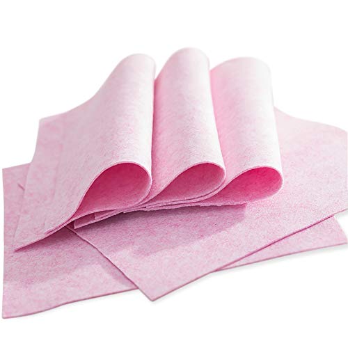 Kitchen TowelsÂ  Dish Rags Cleaning Cloth-Household Washing Cloths 100% Natural Coconut Shell Fiber Soft Skin-Friendly Lint Detergent Streak Oil Repellence Pink (Pack 5, 11.8"x 11.8")