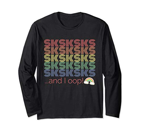 Visco Girl SKSKSK and I OOP Cute Pastel Color Visco Girls Long Sleeve T-Shirt