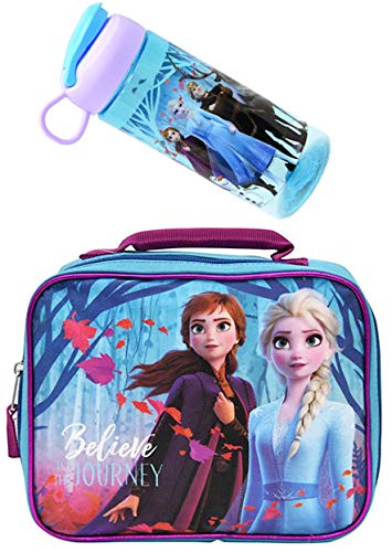 Book Cover Frozen Insulated School Lunch Bag- Elsa and Anna for Kids