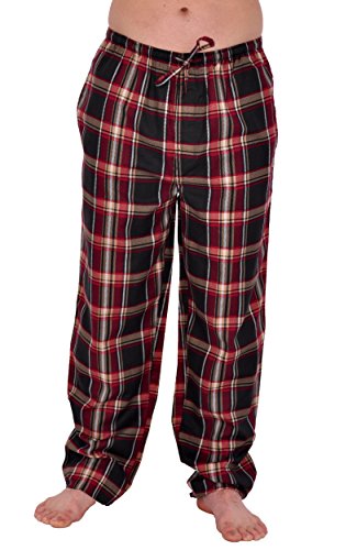 Book Cover Alexander Del Rossa Men's Lightweight Flannel Pajama Pants, Long Printed Cotton Pj Bottoms