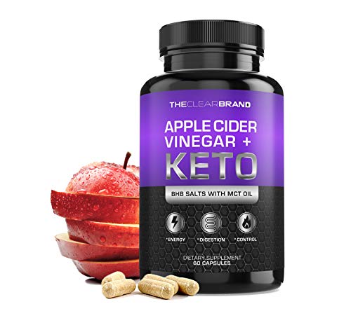 Book Cover Keto Diet Pills + Apple Cider Vinegar (BHB Salts & MCT Oil) - Exogenous Ketones Capsules â€“ Supports Weight Management â€“ Boost Energy â€“ Increase Focus - Fat for Energy for Men Women â€“ Keto Supplement