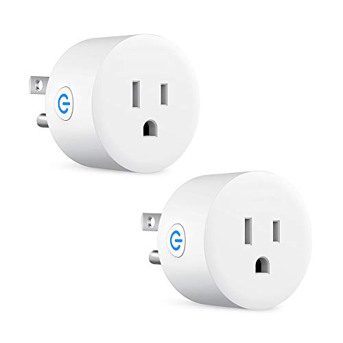 Smart Plug WiFi Socket Outlet with Schedule Timer Function Compatible with Alexa, Google Home Assistance, No Hub Required, Supports 2.4G Hz Network, FCC ETL Certified