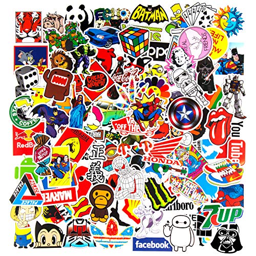 Sticker for Water Bottles 100 PCS, iCaber Cute Vinyl Waterproof Stickers for Teens, Girls, Adults.Perfect for Waterbottle, Car, Laptop,Luggage, Phone, Hydroflasks