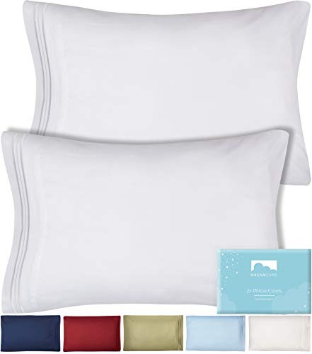 Book Cover Standard Pillow Cases Standard Size - Microfiber Pillow Cases Queen Size Pillow Cases Queen Size Set of 2 (20x30) - Standard Pillowcases Queen Size - Queen Pillow Cases Set of 2 - White Pillowcases