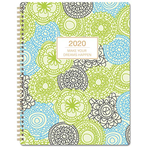 Book Cover 2020 Planner - Planner 2020 Weekly & Monthly Planner, Planner with 12 Monthly Tabs, Twin Wire Binding (11