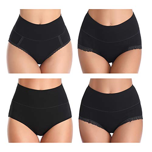 Ceseboo Womens Underwear, Womens Cotton Underwear High Waist Briefs Plus Size Panties…