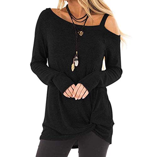 Book Cover Women Twisted Tops T-Shirt Casual Long Sleeve Autumn O-Neck Loose Knits & Tees