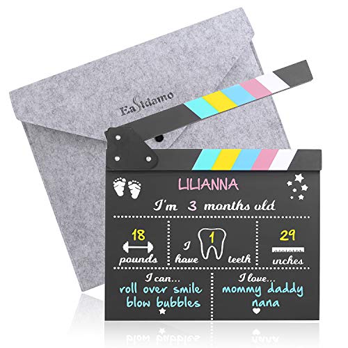 Baby Milestone Board, Monthly Milestone Baby Photo Prop Chalkboard, Baby Shower Gift, Black