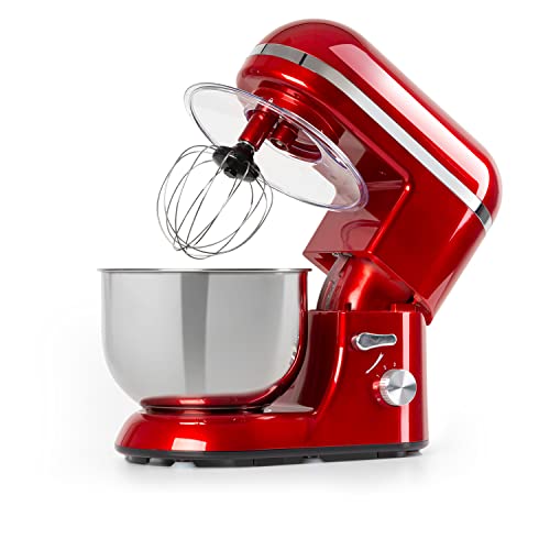 KLARSTEIN Bella Elegance Electric Stand Mixer, Grinder, Meat Mixer, Food Mixer, Dough blender, Beater, 1.3-gallon Stainless Steel Bowl, Easy Cleaning, 650W, 6 Speed Levels