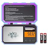 (Newest Version) Digital Pocket Scale, 200g Max High Precision Mini Scale, Highly Accurate Multifunction with Premium Stainless Steel Finish, LCD Backlit Display (Battery Included)