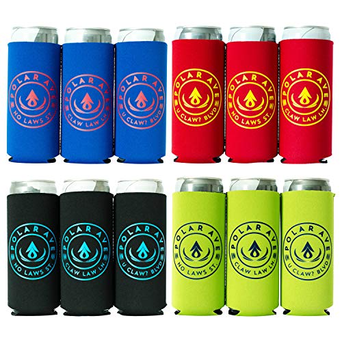Book Cover Neoprene Slim Can Cooler Sleeve for White Claw - 12, 16 oz Tall Beer Cans Iced Coffee, Michelob Ultra, Red Bull, Spiked Seltzer, Truly- Not a Boring Blank Neoprene Can Coolerâ€¦