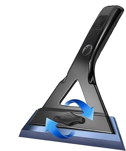 Raniaco Ice Scraper for Car - Max Full Contact Windshield Scraper,5.5" Widest Shape Adjust Blade Snow Scraper,Silicone Blade No Scratches,Quick Removal,Time &Labor Saving