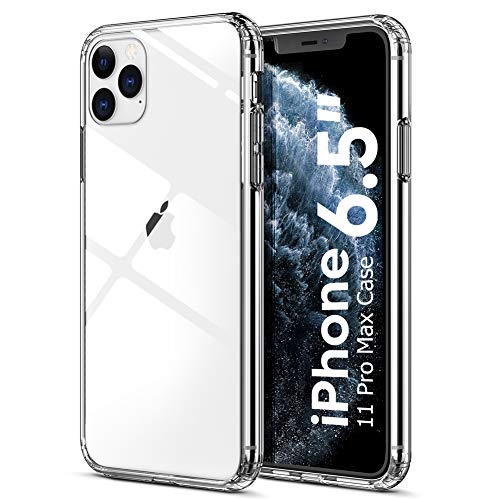 erwubala Compatible with iPhone 11 Pro Max Case,Premium TPU+Tempered Clear Glass iPhone 11 Pro Max Cover Phone Case 6.5 inch