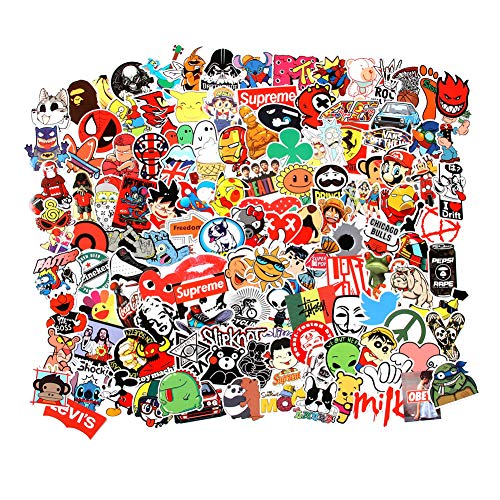 Book Cover Cool Random Stickers 55-700pcs FNGEEN Laptop Stickers Bomb Waterproof Vinyl Sticker Luggage Decal for Laptop Stickers (55 PCS)