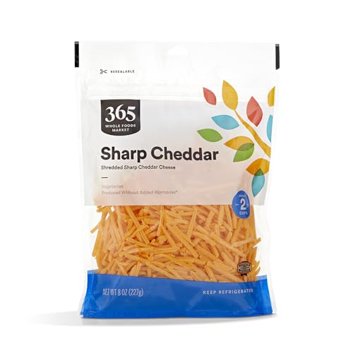 365 by Whole Foods Market, Cheddar Sharp Shreds, 8 Ounce