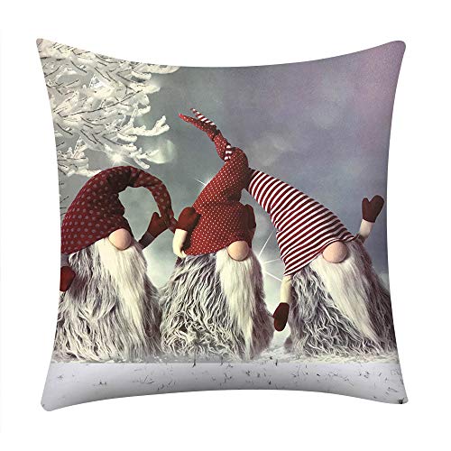 Book Cover MEIHUALU 17.7 x 17.7inch Christmas Series Printed Pillowcase Soft Decoration Pillowcases Christmas Pillow Covers Xmas Series Cushion Cover Case Pillow Custom Zippered Square Pillowcase (H)