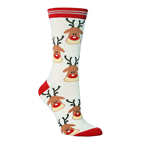 Book Cover Holiday Socks,5 Different Designs,Christmas Gift, Knee High Novelty Christmas Socks (A)