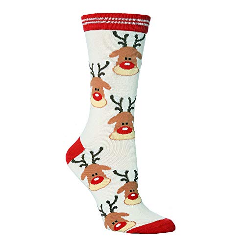 Holiday Socks,5 Different Designs,Christmas Gift, Knee High Novelty Christmas Socks (A)