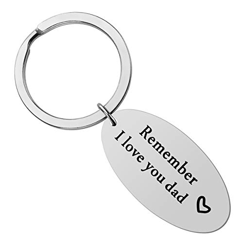 Dad Gifts from Daughter - Remember I Love You Dad Keychain Father Daughter Gifts for Dad from Son Christmas Gifts Valentines Gifts Father's Day Gifts for Dad