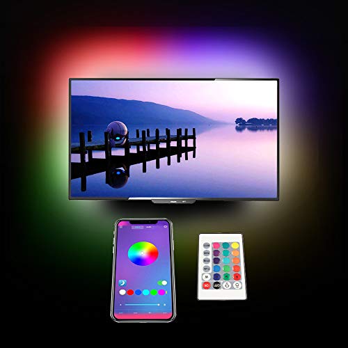 Book Cover LED Strip Lights,Cartaoo 16.5ft LED Rope Lights Flexible Color Changing Lights 5050 RGB LED Tape Lights with APP Controller Sync to Music Apply for Home,TV,Bedroom,Kitchen,Festival,Party Decoration