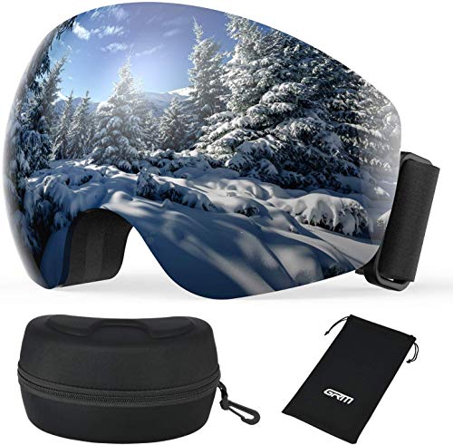 GRM Goggles UV Protection Anti Fog Snow Goggles Over Glasses Ski/Snowboard Goggles for Men Women Youth