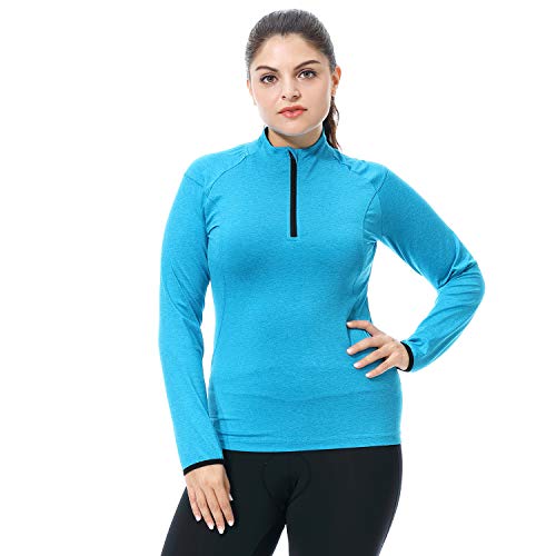 Book Cover beroy Women's Thermal Fleece Athletic Half Zip Long Sleeve Running Pullover for Hiking