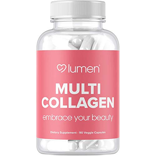 Multi Collagen Pills for Women - Collagen Powder Capsules for Youthful Skin, Healthy Joints, Hair & Nails - Non-GMO, Gluten Free Collagen Supplements - 90ct
