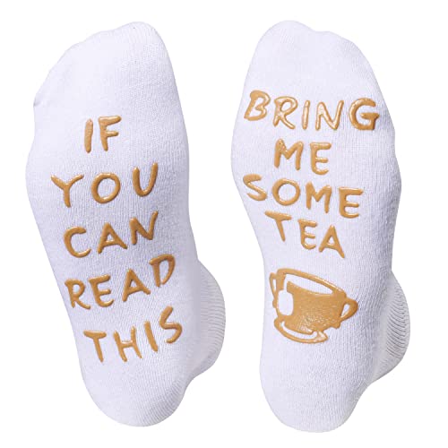 HAPPYPOP Funny Unique Tea Gifts Tea Socks, Tea Gifts for Tea Lovers Women Men Teens Gifts for Tea Drinkers Tea Christmas Gifts Tea Stocking Stuffers