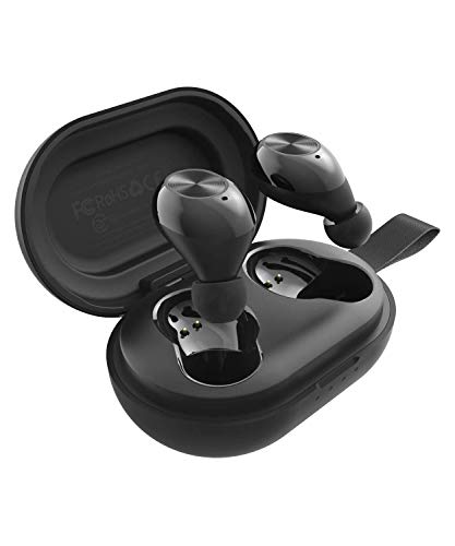 Tronsmart Wireless TWS Headphones with 24H Playtime,Bluetooth 5.0,Touch-Control,Charging Case,Qualcomm Chip,DSP Noise-Canceling Headsets with Built-in Microphones-Spunky Beat Black