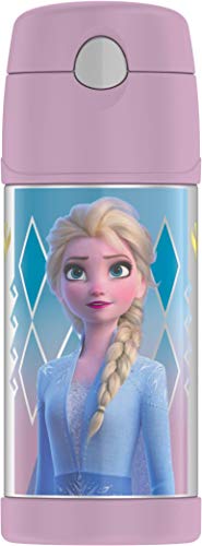 Book Cover Thermos Funtainer 12 Ounce Water Bottle (Frozen 2 - Lilac)
