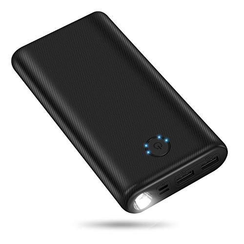 Book Cover Portable Charger Power Bank 26800mAh Phone Charger mosila Huge Capacity Battery Pack with Flashlight 2 USB Outputs Compatible Most of Smart Phone Android Phone and Others