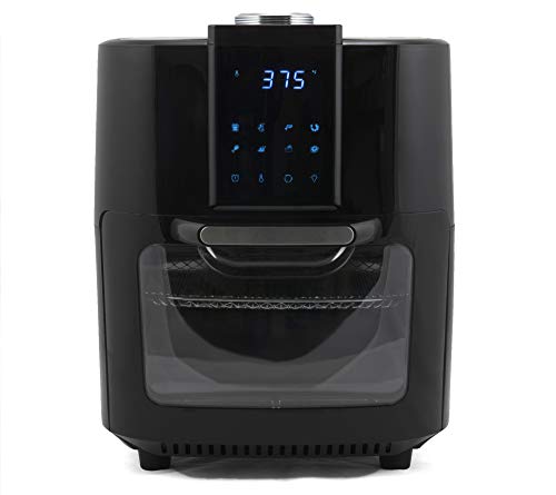 Paula Deen 13 QT (1700 Watt) XXXL Family-Sized Air Fryer Oven with Rapid Air Circulation System, Air Fry, Rotisserie, Dehydrate, Bake, Interior Light, LED Display, Touch Controls, Timer with Automatic Shut-Off, 50 Air Fryer Oven Recipes, 1-Year