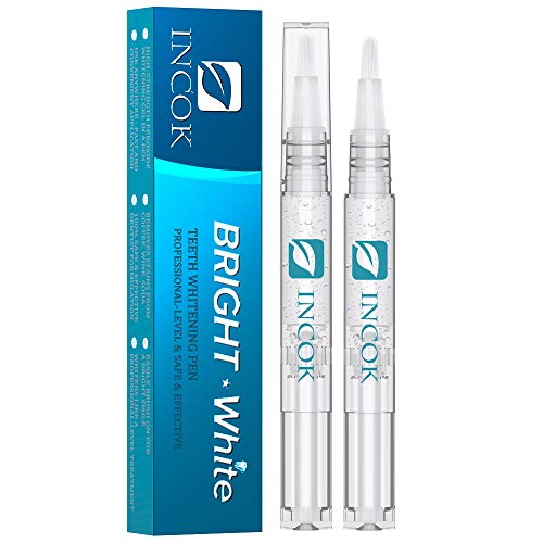 2 Packs Teeth Whitening Pen - Effective Tooth Whitener No Sensitivity Gel Painless Natural Mint Flavor Easy to Use Portable Oral Care Product for Women Men Beautiful Smile (Teeth Whitening Gel Pen)