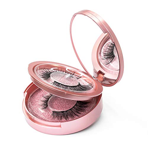 [5 Pairs] Magnetic Eyelashes and Magnetic Eyeliner Kit, Lanvier Reusable 3D False Lashes Extension No Glue Needed - Black