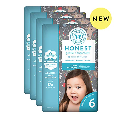 Book Cover The Honest Company | Baby Diapers With Trueabsorb Technology | My Deer | Size 6 | 72Count