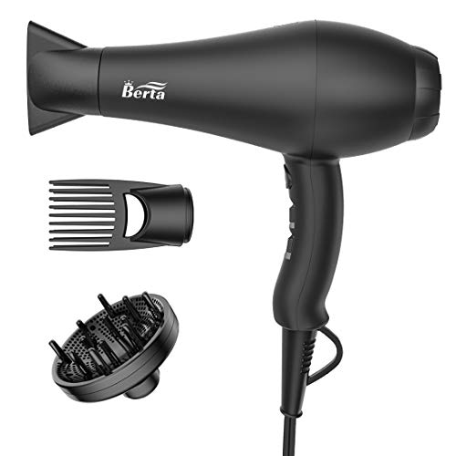 Book Cover 1875W Professional Ionic Salon Hair Dryer, AC Motor Light Weight Hair Blow Dryer with Diffuser & Concentrator & Styling Pik Comb