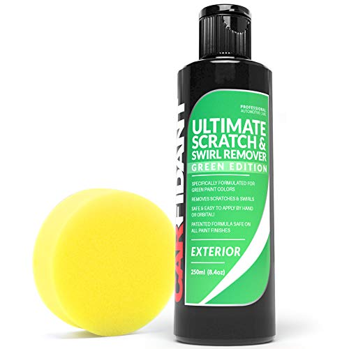 Carfidant Green Car Scratch Remover - Ultimate Scratch and Swirl Remover for Green Color Paints - Polish & Paint Restorer - Easily Repair Paint Scratches, Scratches, Water Spots! Car Buffer Kit