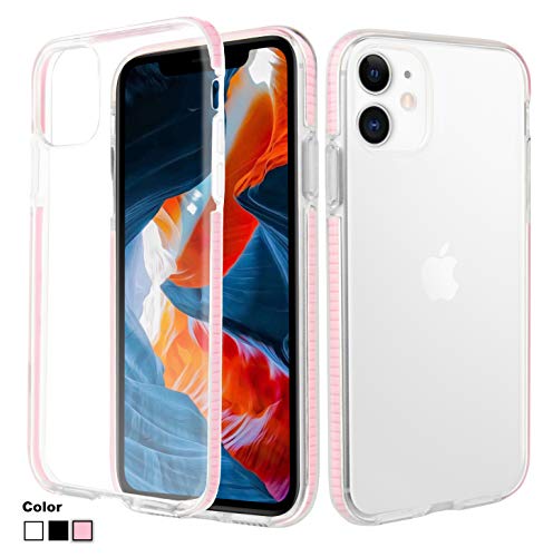 BESTY iPhone 11 Case Clear Thin Case with Shockproof Bumper [Transparent, Slim, Shock Absorption, Anti-Scratch and Anti-Yellow] iPhone 11 6.1 Inch Soft TPU Cover Case (Pink)