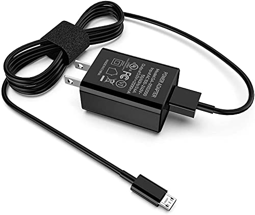 Book Cover Kindle Fire Fast Charger [UL Listed] AC Adapter 2A Rapid Charger with 6.6Ft Micro-USB Cable for Amazon Kindle Fire 7 HD 8 10 Tablet, Kids Edition,Kindle Fire HD HDX 7â€ 8.9â€, Phone Black