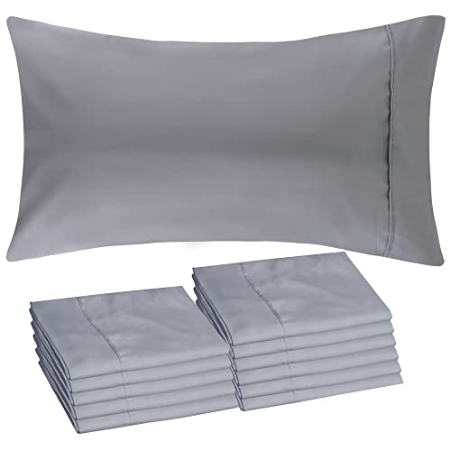 Glarea Microfiber Pillow Cases (Queen, Grey)