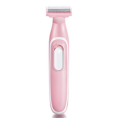 Liberex Electric Shaver for Women - Portable Cordless Womens Razor Bikini Trimmer Painless Hair Removal for Face and Body Grooming Arms Legs Underarms, Battery Operated, Dual-Sided Blade