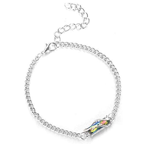 WEILYDF Crystal Pendant Luxury Imitation Gemstone Bracelet Exquisite Leaf Wrapped Crystal Bangle Gift Jewellery for Unisex (Bracelet 2)