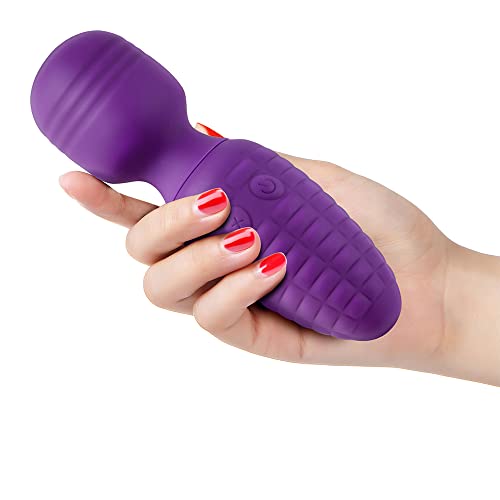 Mini Rechargeable Personal Powerful Quiet Body-Safe 28Frequency Wand Massager Magic Therapeutic Powerful, Cordless for Back, Neck, Shoulder for Women and Couple
