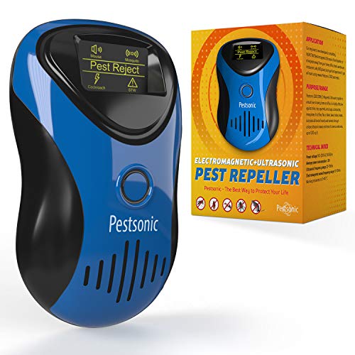 Book Cover Ultrasonic Pest Repeller Plug in - Outdoor/Indoor Electronic Pest Repellent - Get Rid of Rat Mouse Squirrel Bug Bee Cockroach Fly Spider Mosquito - Safe for Pet
