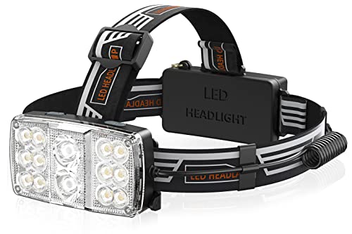 Book Cover Vproof Led Headlamp Flashlight, ã€14 LEDã€‘ 1000 Lumen Waterproof IPX6 LED Head Lamp, 16-30H Use Time, 18650 USB Rechargeable Led Headlight with 11 Modes & Adjustable Headband, for Running Camping Hiking